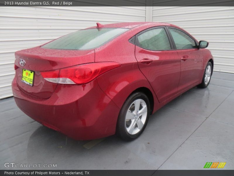 Red / Beige 2013 Hyundai Elantra GLS