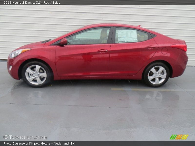 Red / Beige 2013 Hyundai Elantra GLS