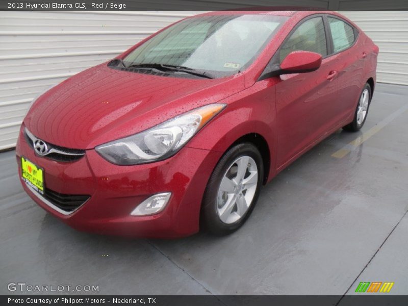 Red / Beige 2013 Hyundai Elantra GLS