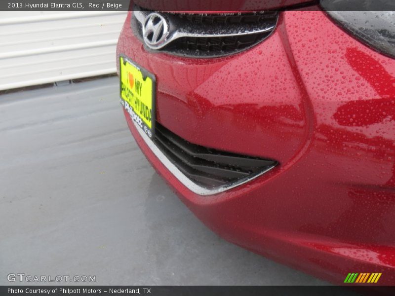 Red / Beige 2013 Hyundai Elantra GLS