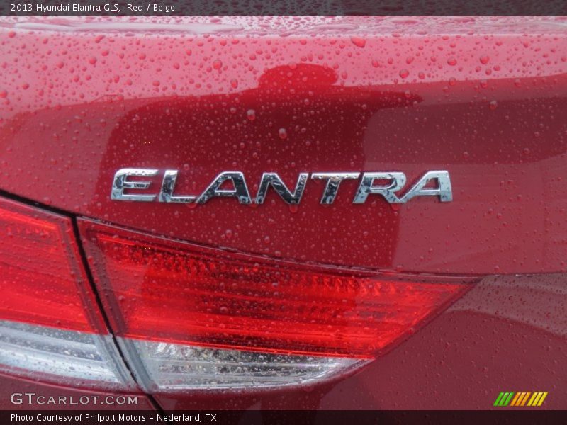Red / Beige 2013 Hyundai Elantra GLS