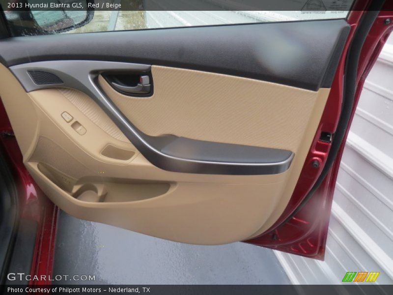 Red / Beige 2013 Hyundai Elantra GLS