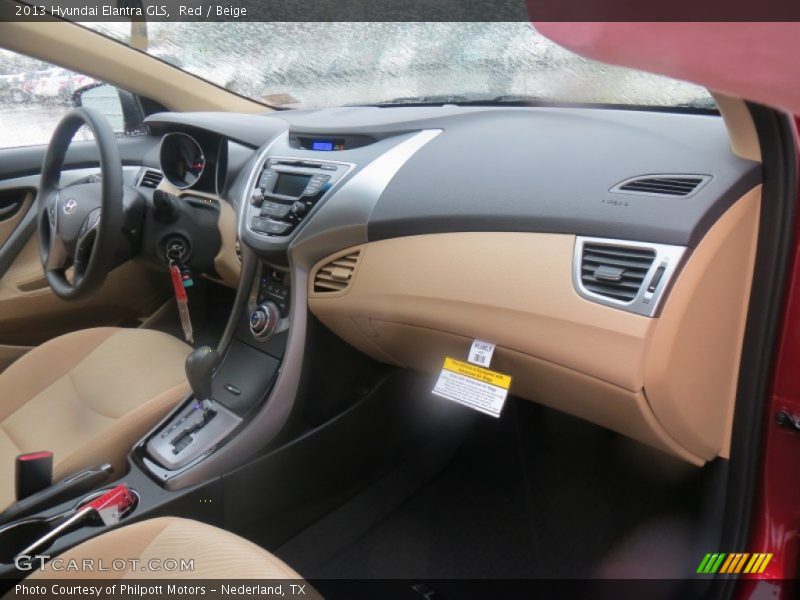 Red / Beige 2013 Hyundai Elantra GLS