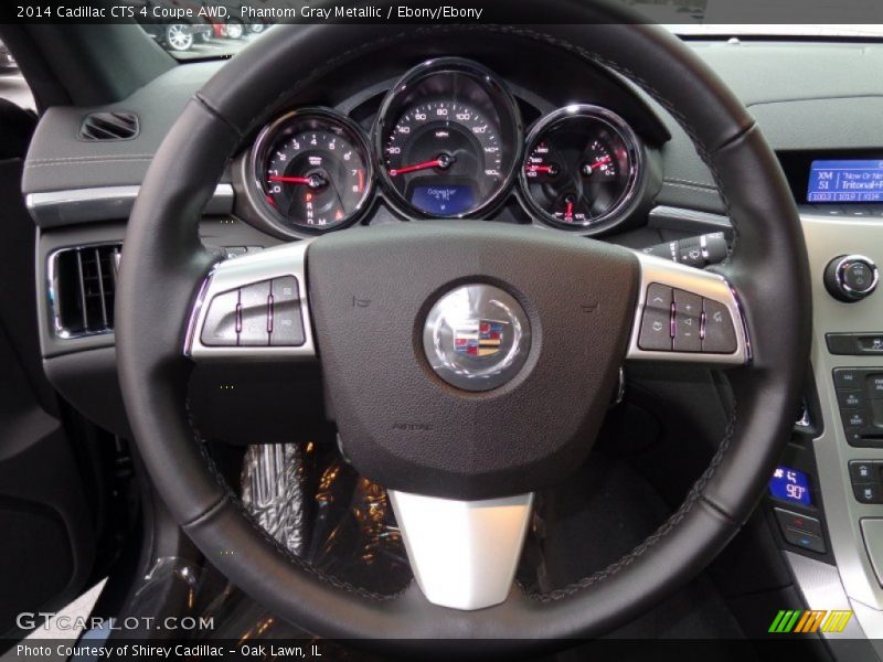 Phantom Gray Metallic / Ebony/Ebony 2014 Cadillac CTS 4 Coupe AWD