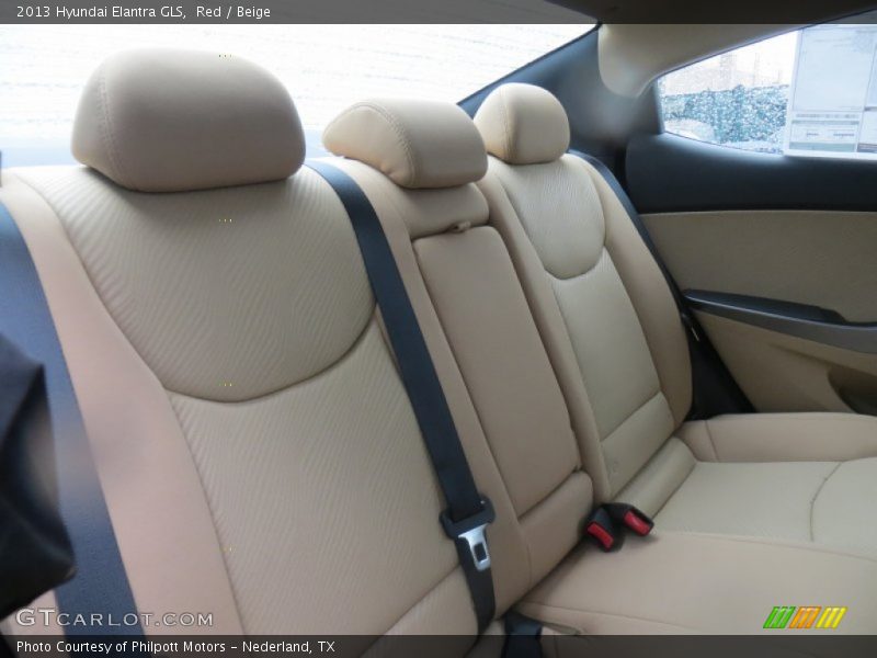 Red / Beige 2013 Hyundai Elantra GLS