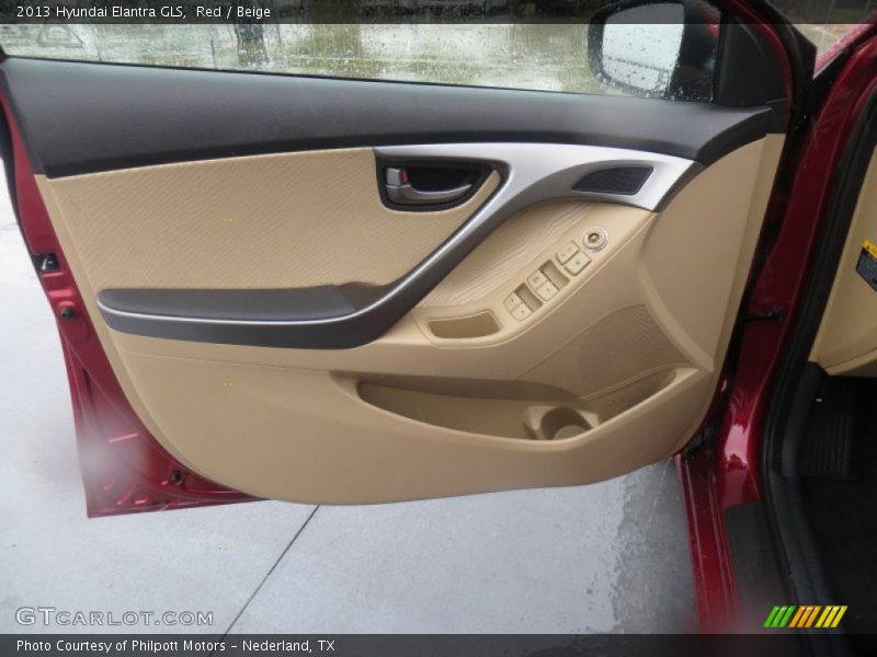 Red / Beige 2013 Hyundai Elantra GLS