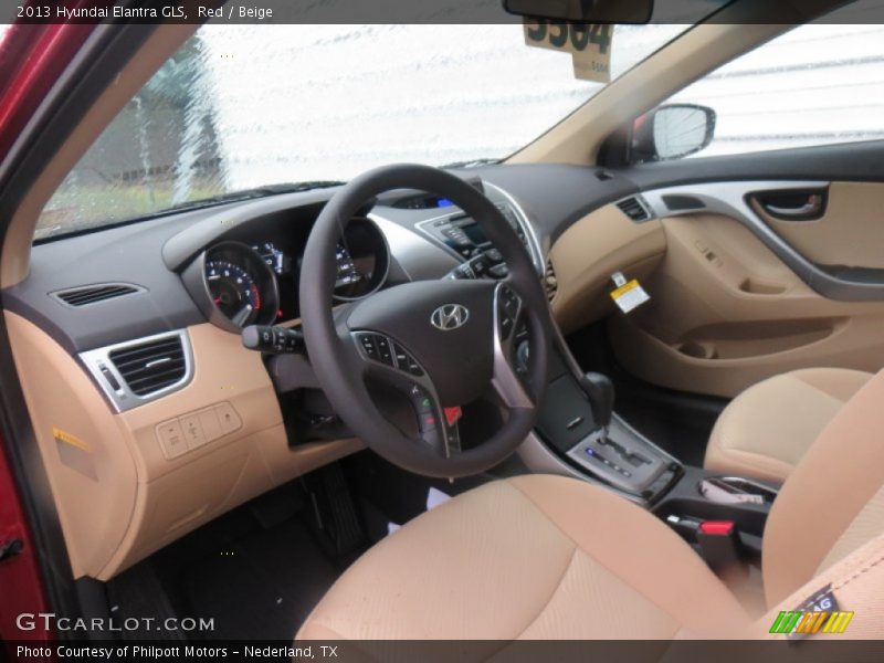 Red / Beige 2013 Hyundai Elantra GLS