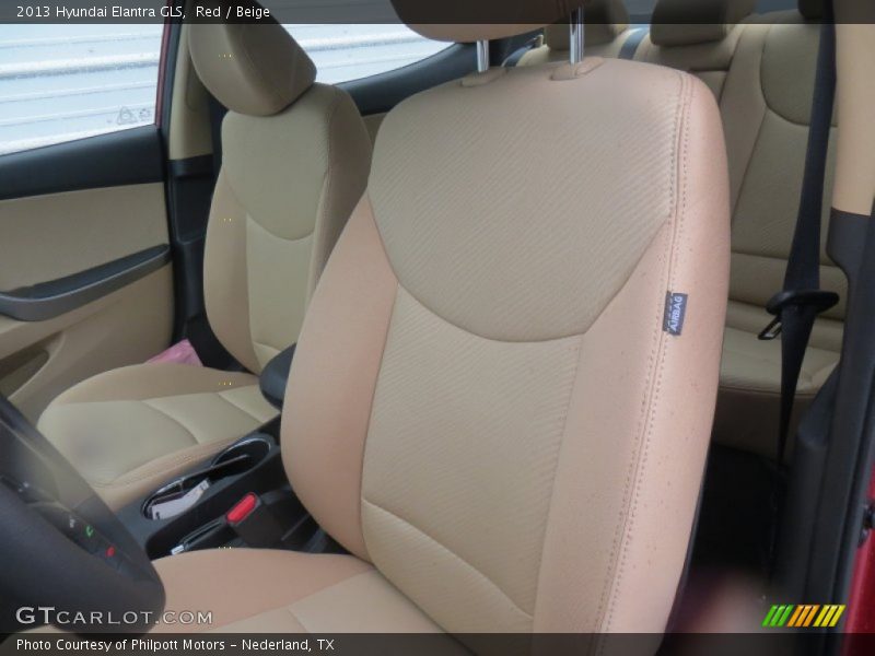 Red / Beige 2013 Hyundai Elantra GLS
