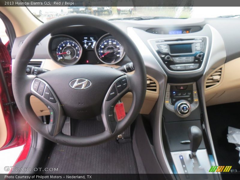 Red / Beige 2013 Hyundai Elantra GLS