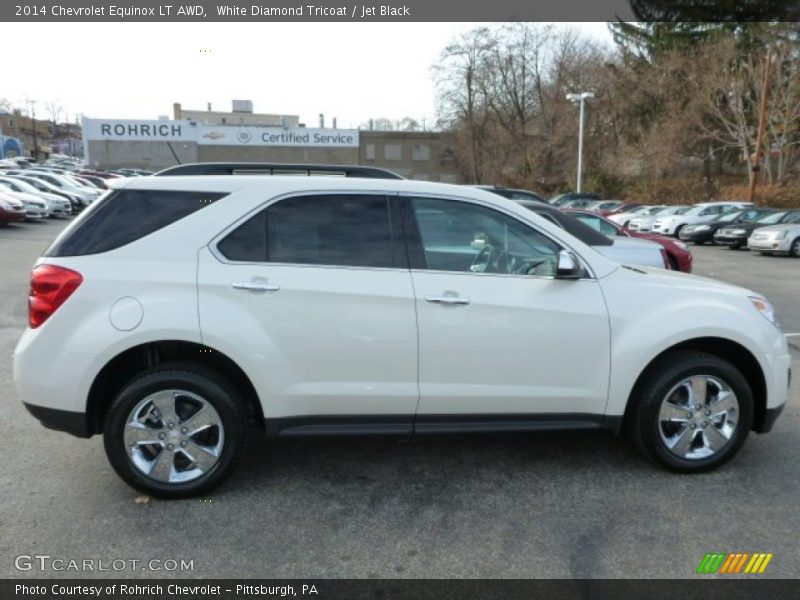 White Diamond Tricoat / Jet Black 2014 Chevrolet Equinox LT AWD