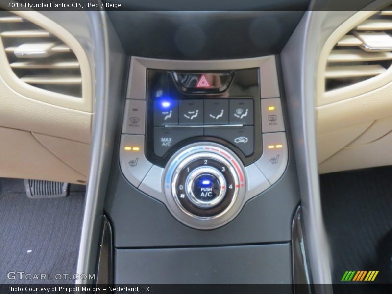 Red / Beige 2013 Hyundai Elantra GLS