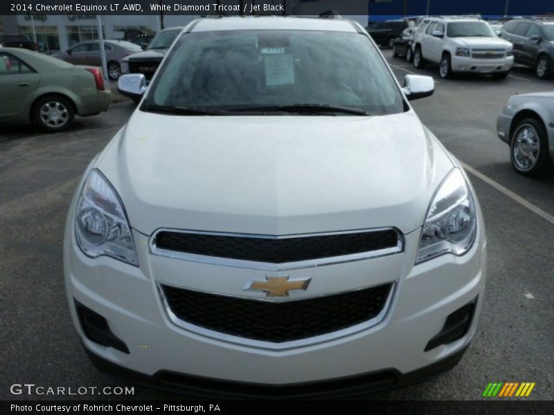 White Diamond Tricoat / Jet Black 2014 Chevrolet Equinox LT AWD