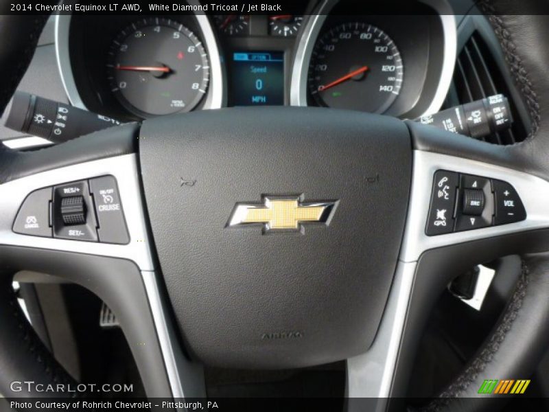 White Diamond Tricoat / Jet Black 2014 Chevrolet Equinox LT AWD