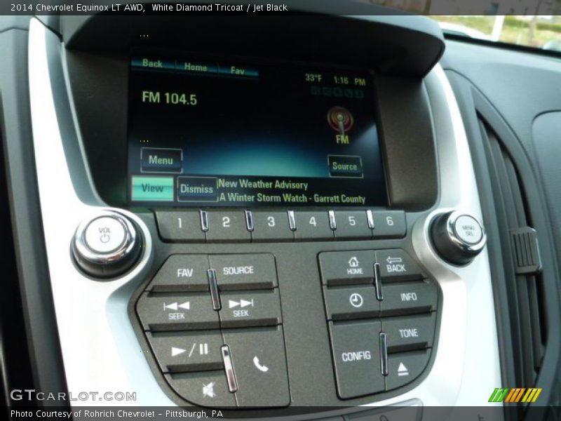 White Diamond Tricoat / Jet Black 2014 Chevrolet Equinox LT AWD