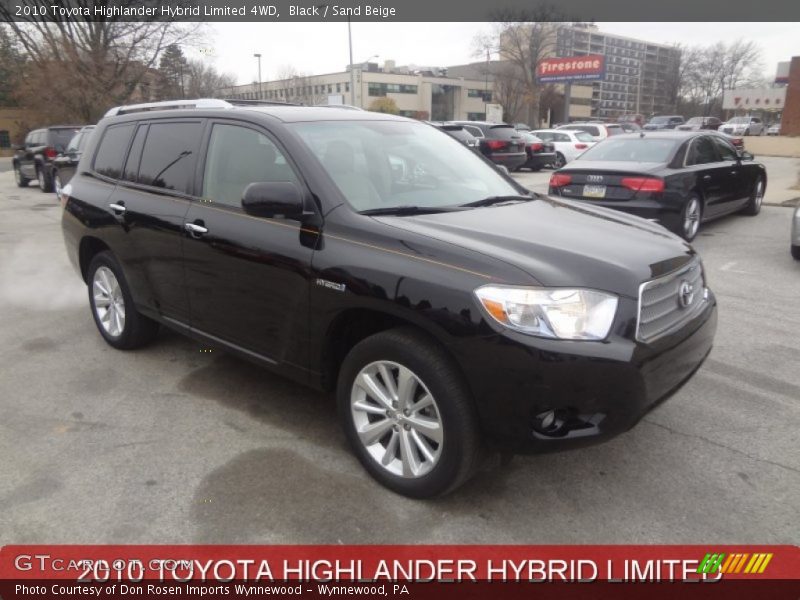 Black / Sand Beige 2010 Toyota Highlander Hybrid Limited 4WD