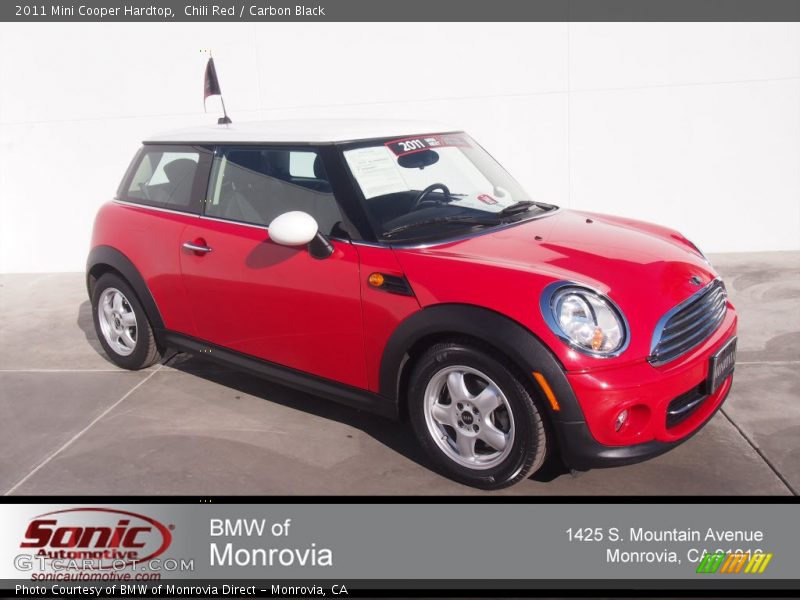 Chili Red / Carbon Black 2011 Mini Cooper Hardtop