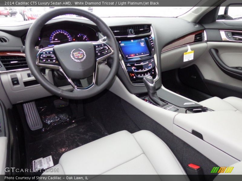  2014 CTS Luxury Sedan AWD Light Platinum/Jet Black Interior