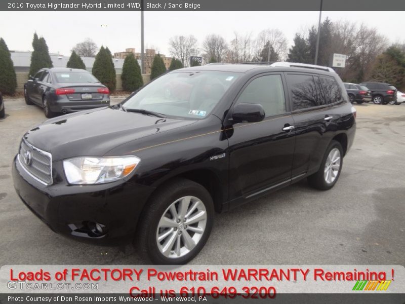 Black / Sand Beige 2010 Toyota Highlander Hybrid Limited 4WD