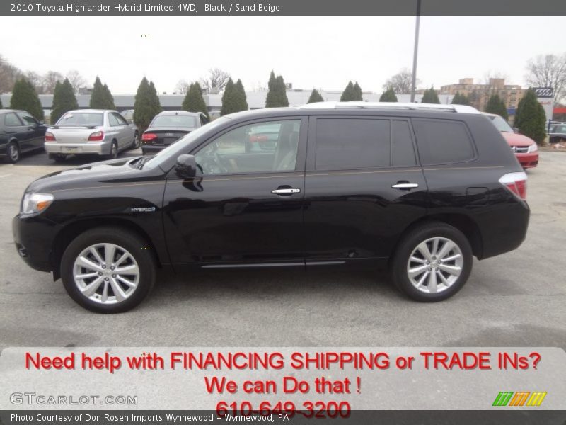 Black / Sand Beige 2010 Toyota Highlander Hybrid Limited 4WD