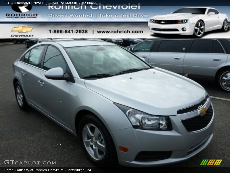 Silver Ice Metallic / Jet Black 2014 Chevrolet Cruze LT