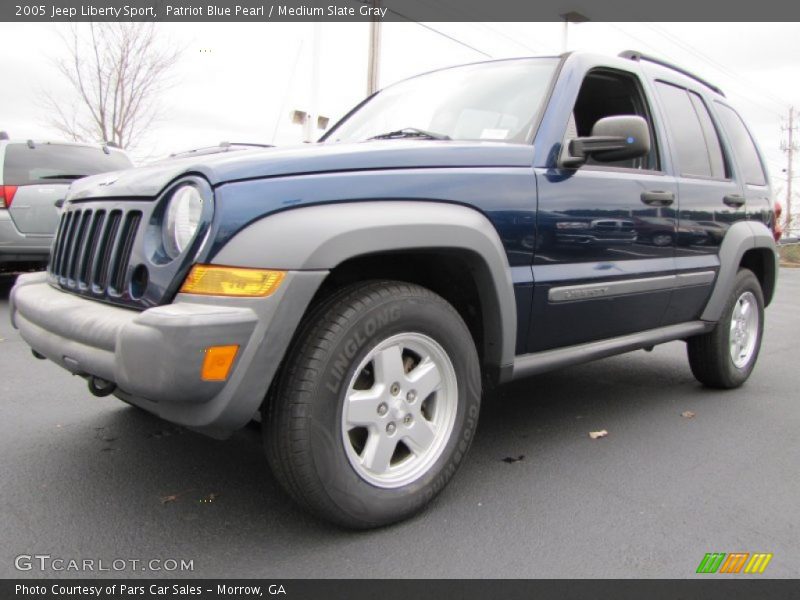 Patriot Blue Pearl / Medium Slate Gray 2005 Jeep Liberty Sport