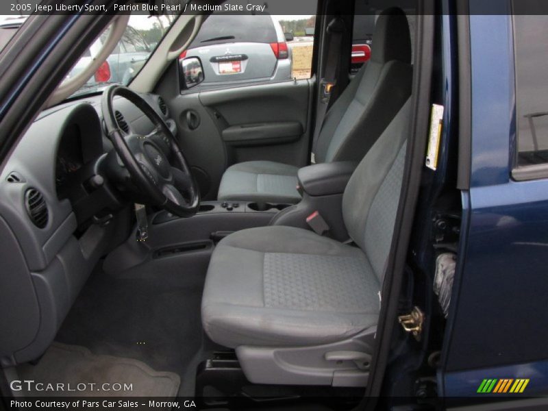 Patriot Blue Pearl / Medium Slate Gray 2005 Jeep Liberty Sport