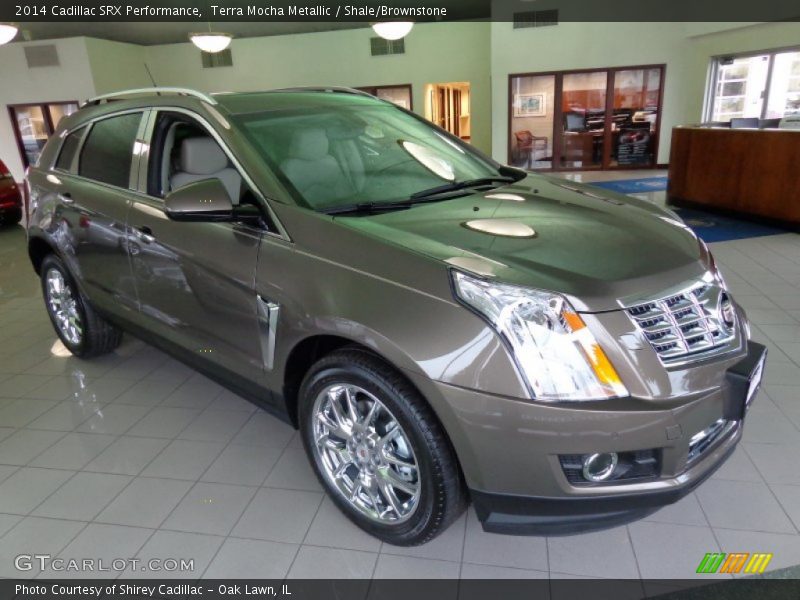 Terra Mocha Metallic / Shale/Brownstone 2014 Cadillac SRX Performance