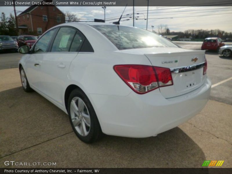 Summit White / Cocoa/Light Neutral 2014 Chevrolet Cruze Diesel