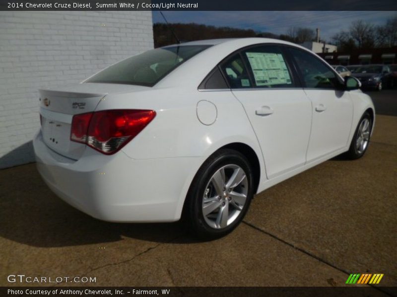 Summit White / Cocoa/Light Neutral 2014 Chevrolet Cruze Diesel