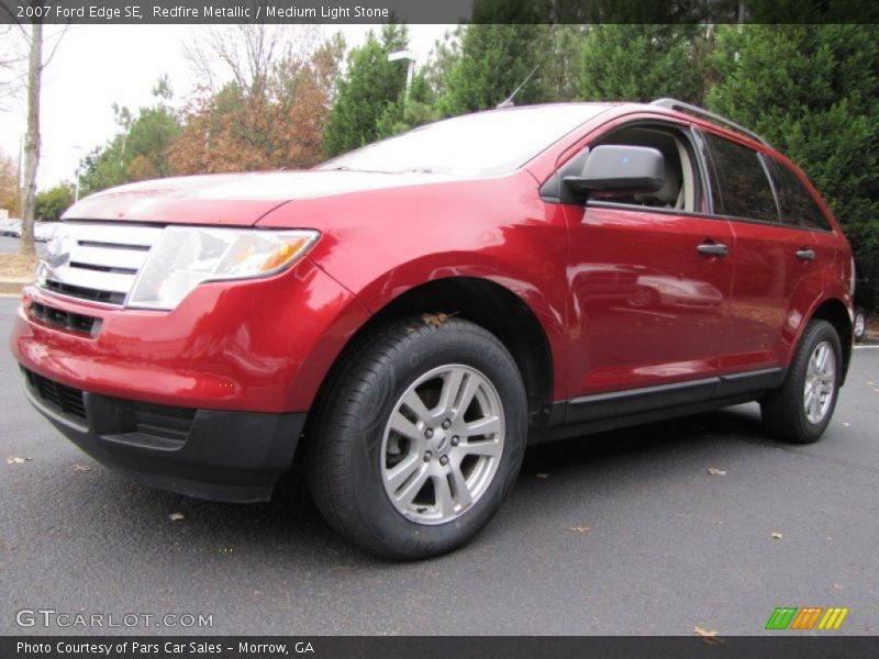 Redfire Metallic / Medium Light Stone 2007 Ford Edge SE
