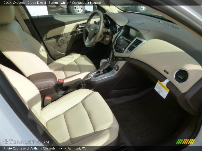 Summit White / Cocoa/Light Neutral 2014 Chevrolet Cruze Diesel