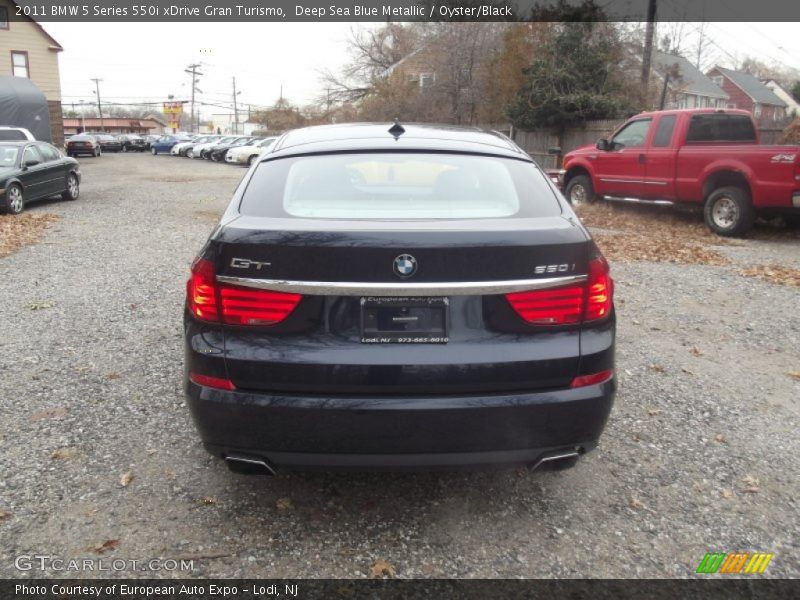 Deep Sea Blue Metallic / Oyster/Black 2011 BMW 5 Series 550i xDrive Gran Turismo
