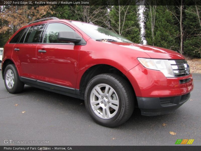 Redfire Metallic / Medium Light Stone 2007 Ford Edge SE
