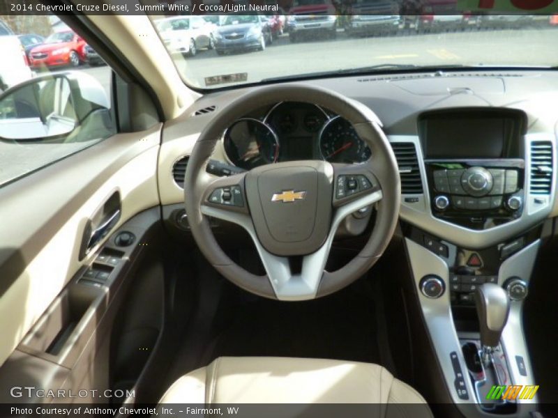 Summit White / Cocoa/Light Neutral 2014 Chevrolet Cruze Diesel