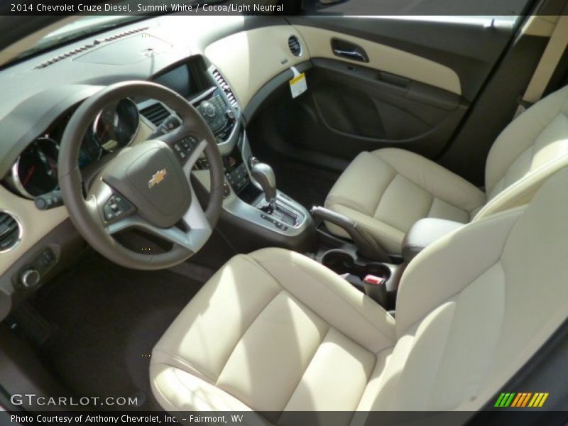 Summit White / Cocoa/Light Neutral 2014 Chevrolet Cruze Diesel