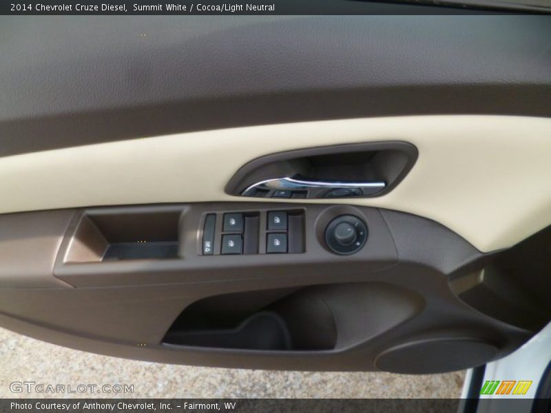 Summit White / Cocoa/Light Neutral 2014 Chevrolet Cruze Diesel