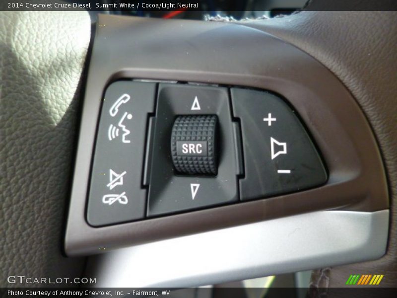 Summit White / Cocoa/Light Neutral 2014 Chevrolet Cruze Diesel