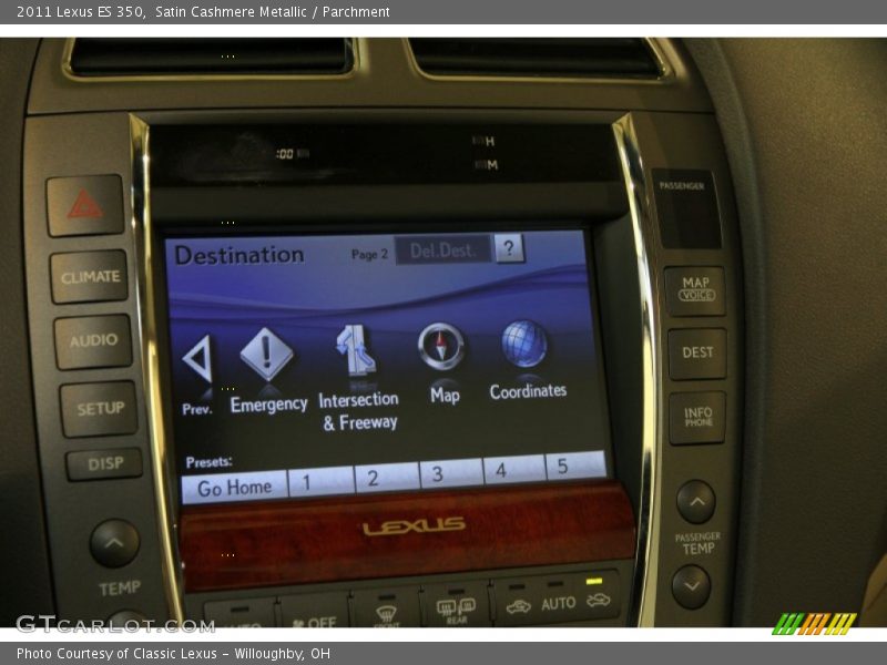 Satin Cashmere Metallic / Parchment 2011 Lexus ES 350