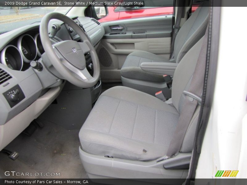 Stone White / Medium Slate Gray/Light Shale 2009 Dodge Grand Caravan SE