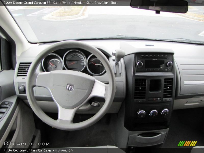 Stone White / Medium Slate Gray/Light Shale 2009 Dodge Grand Caravan SE