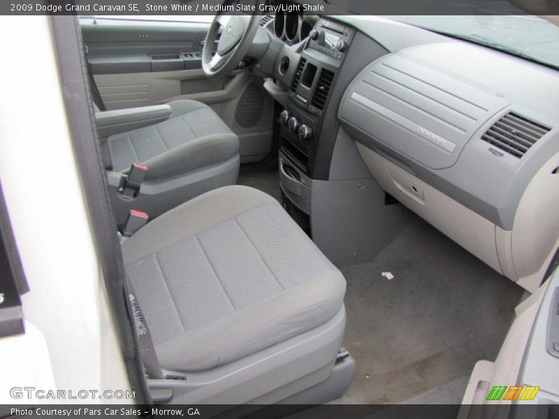 Stone White / Medium Slate Gray/Light Shale 2009 Dodge Grand Caravan SE