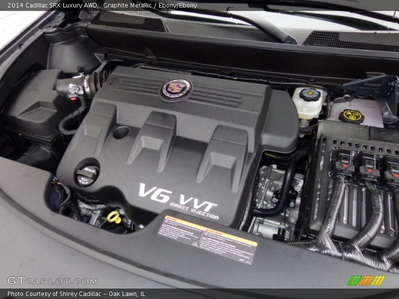 Graphite Metallic / Ebony/Ebony 2014 Cadillac SRX Luxury AWD