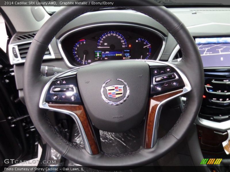 Graphite Metallic / Ebony/Ebony 2014 Cadillac SRX Luxury AWD
