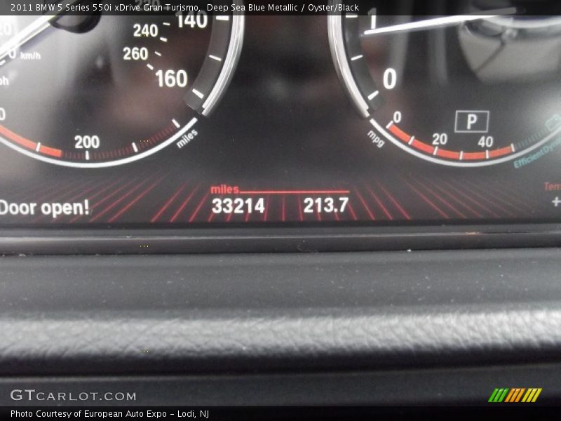 Deep Sea Blue Metallic / Oyster/Black 2011 BMW 5 Series 550i xDrive Gran Turismo
