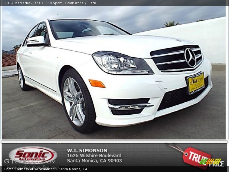 Polar White / Black 2014 Mercedes-Benz C 250 Sport