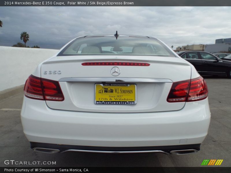 Polar White / Silk Beige/Espresso Brown 2014 Mercedes-Benz E 350 Coupe