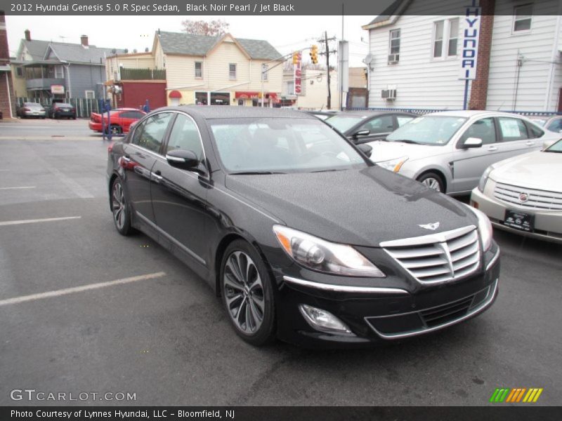 Black Noir Pearl / Jet Black 2012 Hyundai Genesis 5.0 R Spec Sedan