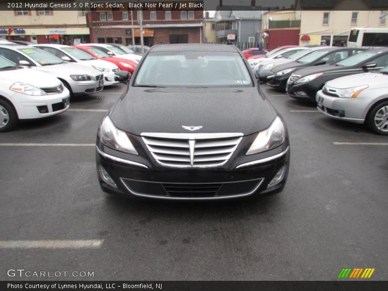 Black Noir Pearl / Jet Black 2012 Hyundai Genesis 5.0 R Spec Sedan