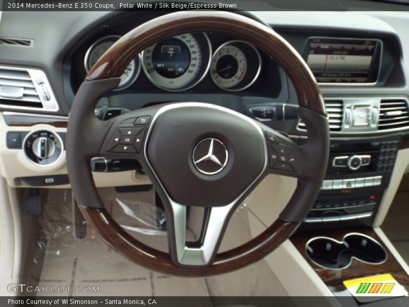 Polar White / Silk Beige/Espresso Brown 2014 Mercedes-Benz E 350 Coupe