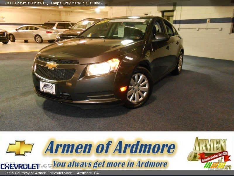Taupe Gray Metallic / Jet Black 2011 Chevrolet Cruze LT